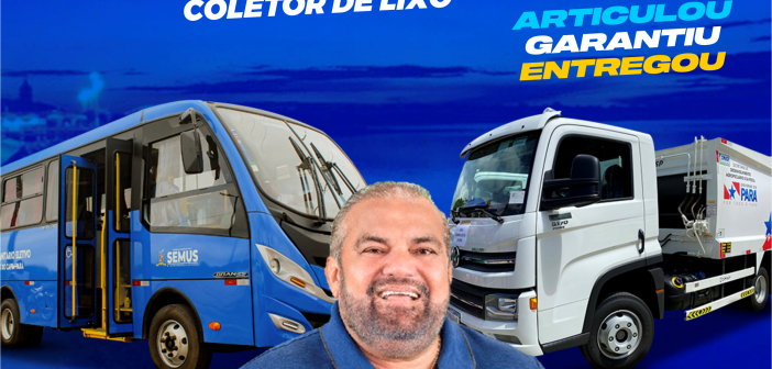 Entrega do Caminhão Coletor de Lixo e Ônibus de Transporte Sanitário Eletivo pelo Deputado Federal Hélio Leite